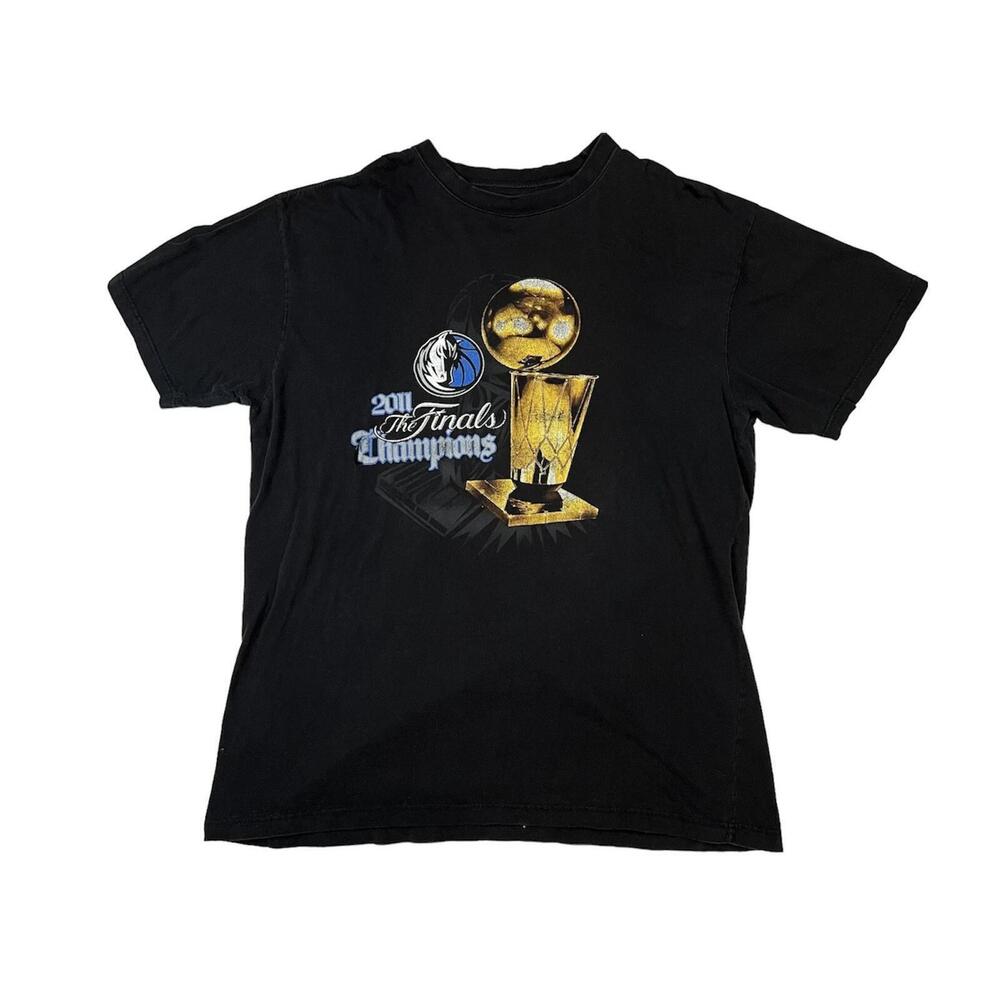 Dallas Mavericks Finals Champions Majestic Black T Shirt Mens  3